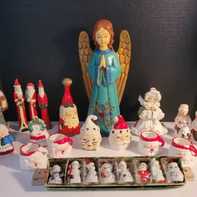 Vintage/Mid-Century Ceramic Christmas Decorations