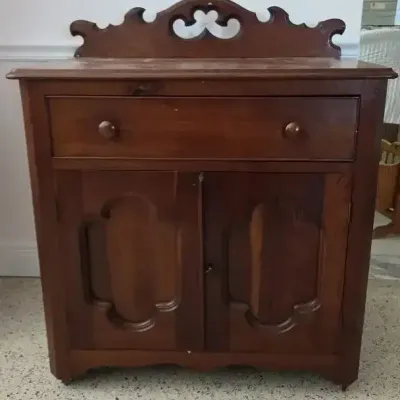 Late 19th Century Victorian Style Wooden Cupboard