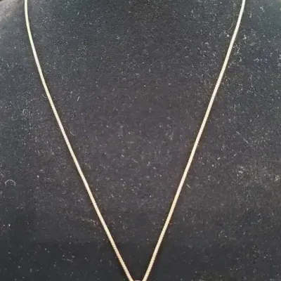 18" 925 Sterling Necklace with Aqua and Pink CZ Stone Pendant 