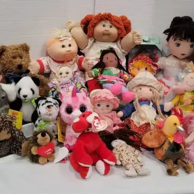 Vintage Plush Toys and Collectible Dolls