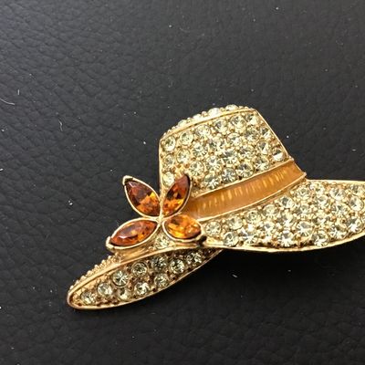 Monet Hat Rhinestone Signed