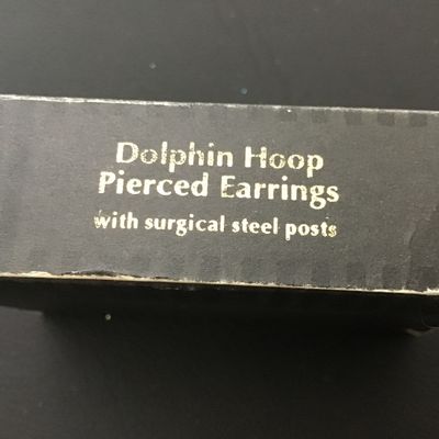 Dolphin Hoop Earrings Vintage Earrings