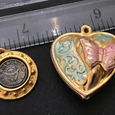 Sterling ;Gold Filled Mixed Metal Vintage pendants