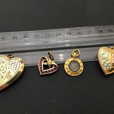 Sterling ;Gold Filled Mixed Metal Vintage pendants