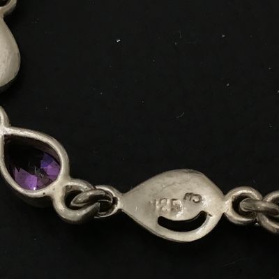 C W 925 Sterling Garnet Amethyst Citrine Topaz Peridot 7.5 Length
