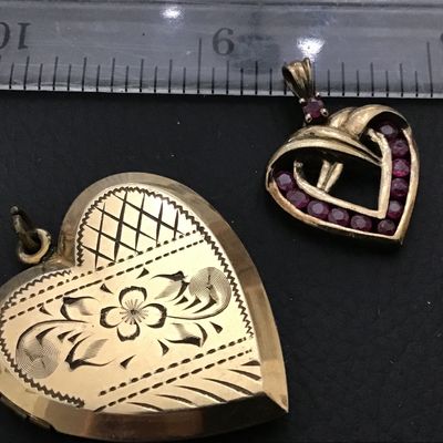 Sterling ;Gold Filled Mixed Metal Vintage pendants