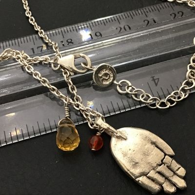 Liza Shtromberg Hand Sculpture Sterling Crystal Artisan Signed Designer