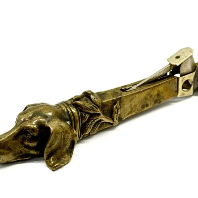 Sale Photo Thumbnail #12: Desktop Bronze Dog Cigar Cutter 