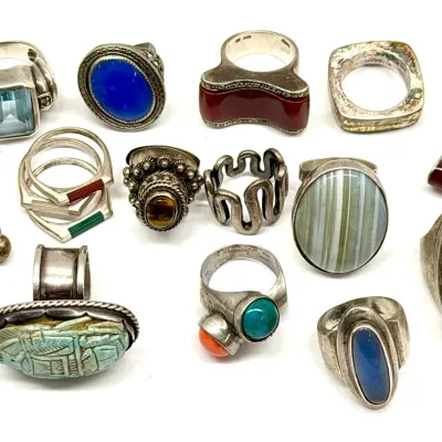 Sale Photo Thumbnail #33: Sterling Silver Rings 