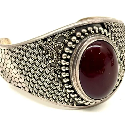 Sale Photo Thumbnail #61: Fancy Sterling Bangle 