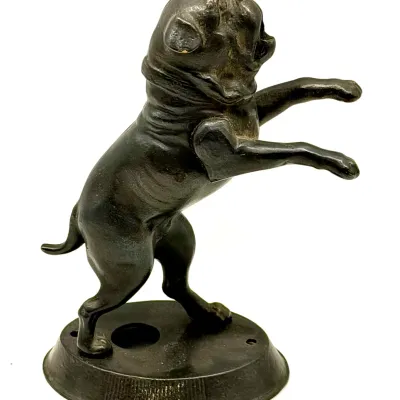 Sale Photo Thumbnail #3: Figural Cast Bull Dog Cigar Cutter 