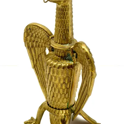 Sale Photo Thumbnail #10: Rare Figural Brass Eagle Gas Cigar Lighter 