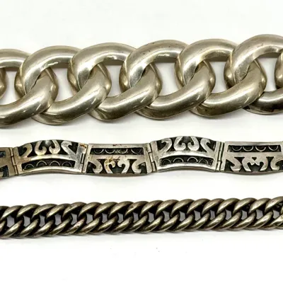 Sale Photo Thumbnail #55: Chunky Sterling Bracelets 