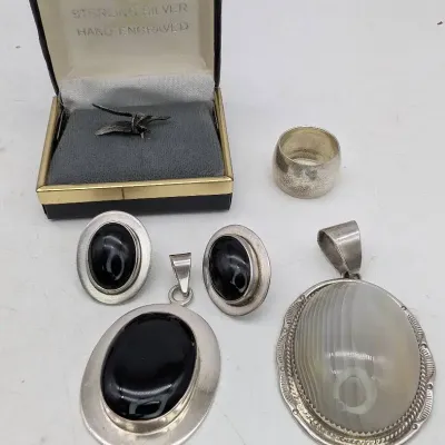 Group Of Sterling Silver Jewelry 
