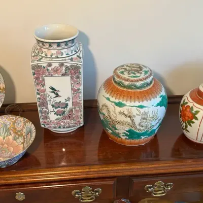 Group of Ceramic Asian Decor 