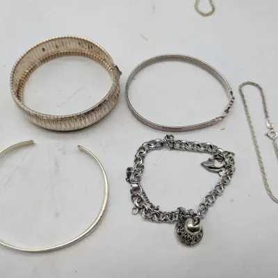 5 Sterling Silver Bracelets 