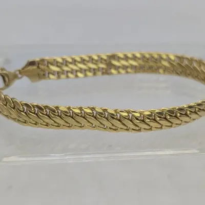14K Gold Bismark Link Bracelet 