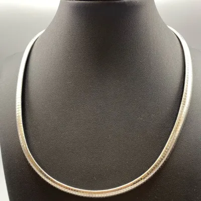 Sterling Silver Omega Chain Necklace