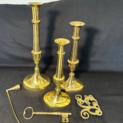 Brass Candleholders And Decor 