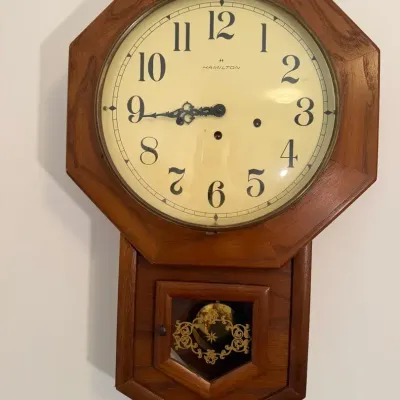 Hamilton “Headmaster” Schoolhouse Pendulum Clock