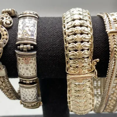 4 Sterling Silver Bracelets
