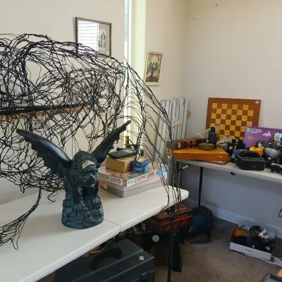Sale Photo Thumbnail #6: Elizabeth Berrien 8 foot wire sculpture