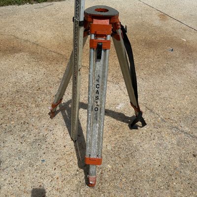 David White Meridian L6-20A Optical Level Surveying Kit with Tripod, Grade Rod & Case