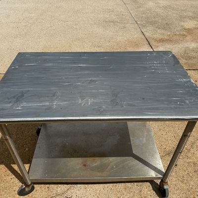 WSFAC NSF Stainless-Steel Commercial Work Table with Shelf and Casters