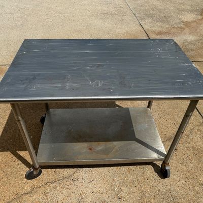WSFAC NSF Stainless-Steel Commercial Work Table with Shelf and Casters