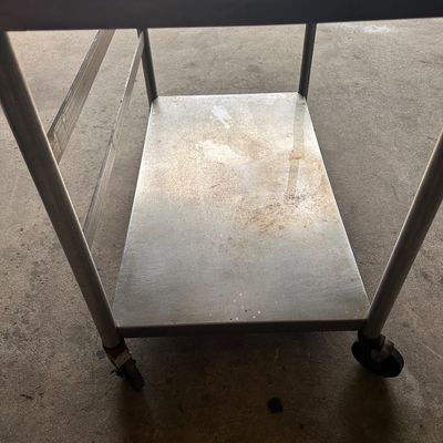 WSFAC NSF Stainless-Steel Commercial Work Table with Shelf and Casters