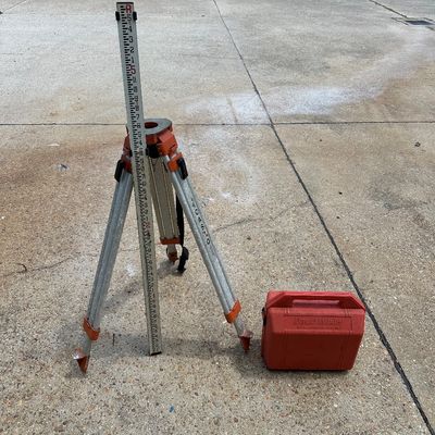 David White Meridian L6-20A Optical Level Surveying Kit with Tripod, Grade Rod & Case