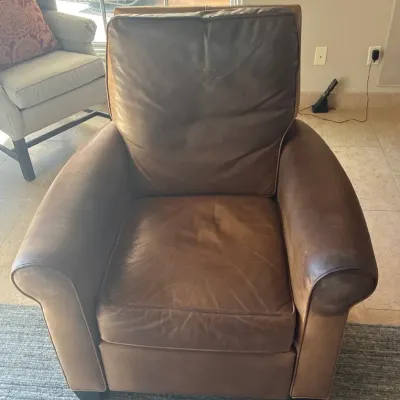 Sale Photo Thumbnail #115: Brown leather lee industry chair 1