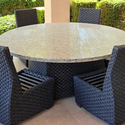 Sale Photo Thumbnail #39: Granite top table 6 chairs