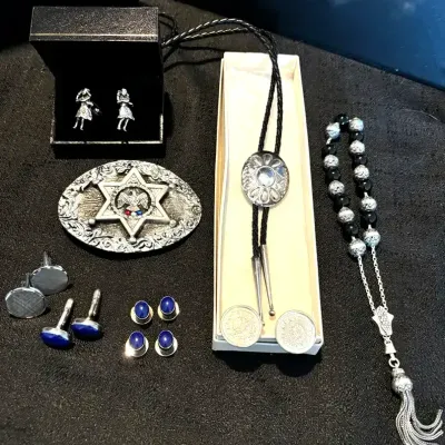 Sale Photo Thumbnail #11: Sterling metal cuff links