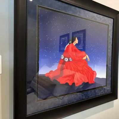 Sale Photo Thumbnail #19: R c gorman giclee navajo velvet