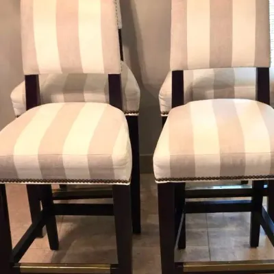 Sale Photo Thumbnail #118: Bar stools w nailhead trim