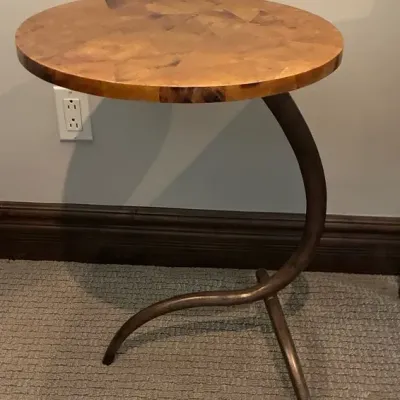 Sale Photo Thumbnail #7: Wood iron accent table