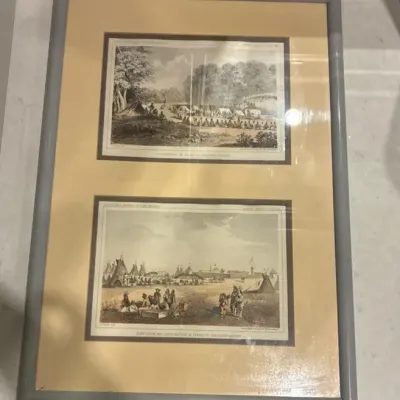 Sale Photo Thumbnail #235: 1850 lithograph art fort union assinniboines