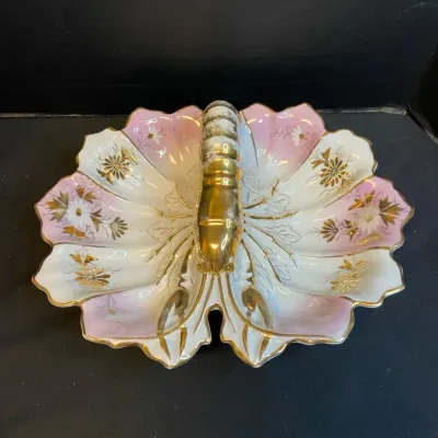 Antique German Porcelain Lobster Serving Dish