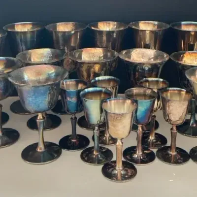 1970’s De Uberti Italy Silver Plated Cups 