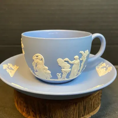 Wedgwood Blue Tea Cup & Saucer