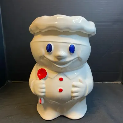 Vintage Pillsbury Dough Boy "Bobby The Baker" Ceramic Cookie Jar #183 McCoy