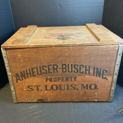 Vintage 1976 Budweiser Wood Beer Crate