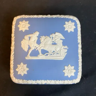 Wedgwood Blue Jasperware Trinket Box