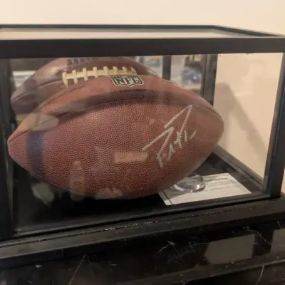 Official Wilson NFL Pro-Grip / Official-size Football Autographed by Long-time Star NFL Quarterback 