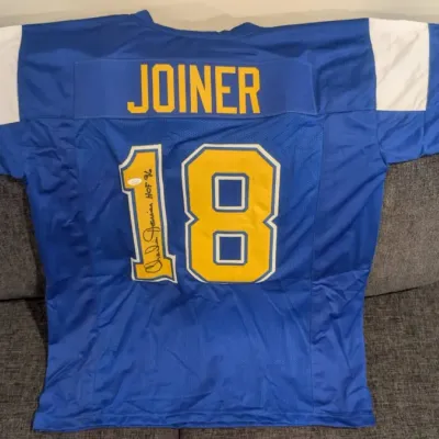 Custom Charlie Joiner San Diego Chargers Autographed Football Jersey