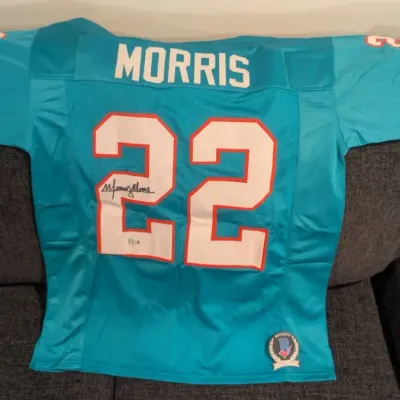 Autographed Miami Dolphins Custom Football Jersey for Running Back Mercury Morris
