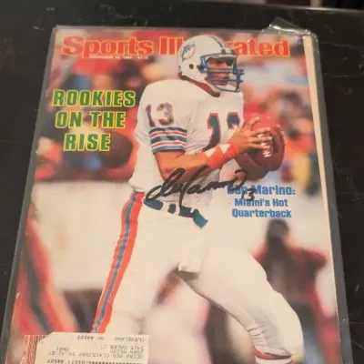 Vintage November 14, 1983, Sports Illustrated magazine, Autographed By Dan Marino, Miami Dolphins