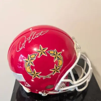 Vintage New Jersey Generals Football Helmet from the 1980s USFL, Autographed By Doug Flutie