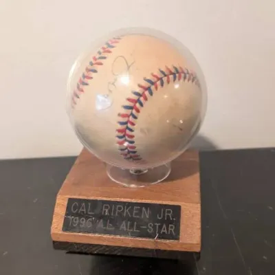 Commemorative Baseball Signed by Hall of Famer Cal Ripken Jr.